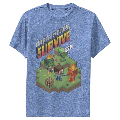 Boy's Minecraft Steve Create Explore Survive Performance Tee - image 1 of 4