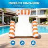 Jasonwell 2-Pack Inflatable Pool Floats – 4-in-1 Hammock with Mesh Bottom, Floating Chair Bed for Adults, Dark Blue & Orange - 3 of 4