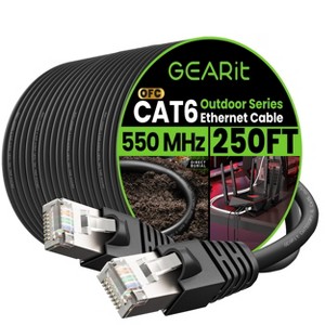 GEARit Cat6 Outdoor Ethernet Cable - 23AWG LLDPE Weatherproof Jacket S/FTP Direct Burial - 1 of 4