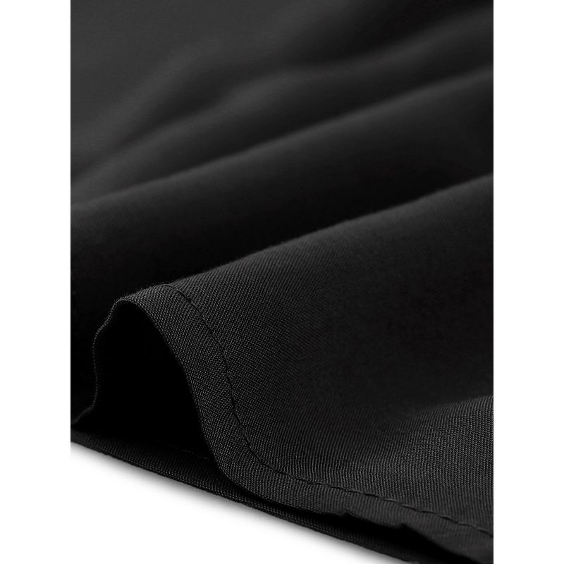 Agnes Orinda Women's Plus Size Tie Neck Tassel Self Flutter 3/4 Sleeve Blouses, 5 of 6