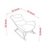 CAVINAS Accent Chair Rocking Chair Leisure Sofa Chair with Detachable Seat Cushion Glider Rocking Chair - 3 of 4