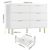 ODK Dresser for Bedroom,6 Drawer Dresser with Wide Drawers,Wooden Chest of Drawers,Modern Storage Dressers for Living Room, Closet, Hallway,Entryway - 2 of 4