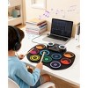 Kids Roll-Up Electronic Drum Set with Dual Pedals, LED Lights & Built-In Speakers - 3 of 4