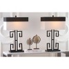 Greek Key Table Lamp (Set of 2) - 28 Inch Height - LIT4071 - Black - Safavieh - 3 of 4