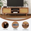HDZNVF Mid Century Modern Rattan TV Stand for 65 inch TV - 3 of 4