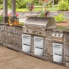 13" x 21" Stainless Steel Flush Mount BBQ Drawers with Grooved Handle,for Outdoor Kitchen Island or Patio Grill Station - 2 of 4