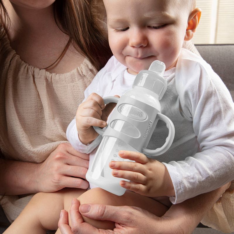 Dr. Brown&#39;s 8oz Milestones Narrow Sippy Bottle with Silicone Handles &#38; Soft Spout - 6m+ - Gray, 5 of 8