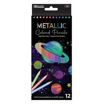 Bazic Products Metallic Colored Pencils, Pack of 12