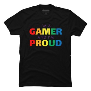 Adult Design By Humans I'm a Gamer and I'm Proud Pride By T-Shirt - 1 of 2