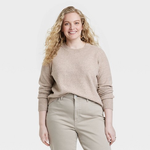 Women's Crew Neck Cashmere-like Pullover Sweater - Universal Thread™ :  Target