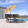 PURPLE LEAF Patio Umbrella Outdoor Table Umbrella Aluminum Frame Market Umbrella Sun Umbrella with 8 Sturdy Ribs - 4 of 4