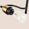 PAKOKULA 2-Light Black and Gold Bathroom Vanity Light With Cone Milk Glass Shade - 4 of 4