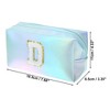 Unique Bargains Women's Durable Letter D Cosmetic Bag Blue 1 Pc - 2 of 3