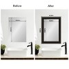 Amanti Art Mirror Makeover Bathroom Mirror Frame Border Kit- Fully Assembled Peel and Stick Frame - Mirror NOT Included - Trio  Trim - 4 of 4