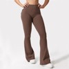 DOMETOUR Flare Leggings with Pockets for Women Yoga Leggings Workout Leggings - 2 of 3