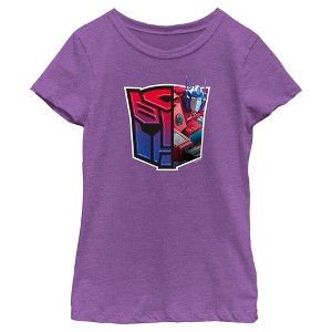 Girl's Transformers: EarthSpark Optimus Prime Autobots Logo T-Shirt - 1 of 4