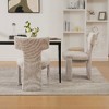 Lyngins Set of 2 Modern Upholstered Armless Chair, Chenille Dining Chair with Rubberwood Legs, Curved Back Accent Chair for  Living Room - 4 of 4