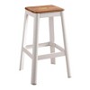 Armless Farmhouse Bar Stool with Crossbar Support, Backless, Easy to Move, Ideal for Kitchen, Counter, or Home Bar - 2 of 4