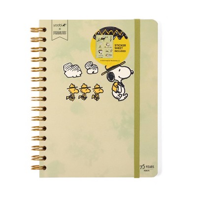 Yoobi 6"x8" Peanuts Journal Spiral with Elastic Band Beagle Scouts
