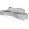 Dolonm 123.2"Fully Compressed Segmented Sofa,Curved Double Noble Consort Combination Sofa Set,Corduroy Fabric No Assembly,Living Room Apartment - 2 of 4
