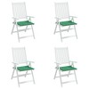 vidaXL Chair Cushion Set of 4 Green Oxford fabric (100% polyester) - 4 of 4