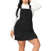Agnes Orinda Women's Plus Size Fashion Ripped Hem Side Pockets Denim Suspender Mini Sundresses - 2 of 4