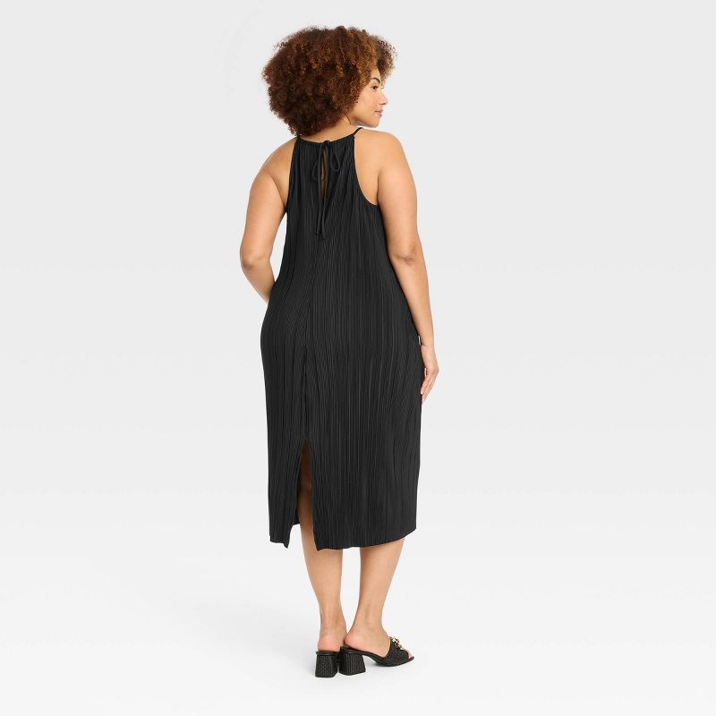  Women's Knit Plisse Midi Shift Dress - A New Day™ , 3 of 12