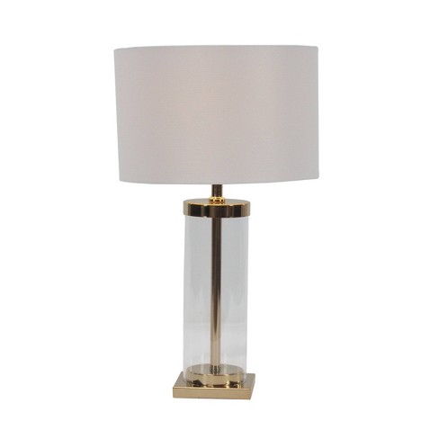 Metal Table Lamp With Drum Shade Gold - Cosmoliving By Cosmopolitan : Target