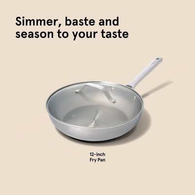 12 Stainless Steel Frypan with Cover Silver - Figmint™MISSING LID