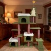 Akoasm 74.5 in. H Modern Wooden Cat Tree with Anti-Tip Device & 3 Spacious Cat Beds Suitable for Kittens & Adult Cats-Red - 2 of 4