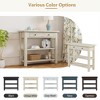 Retro Console Table, Entryway Table With 2 Drawers And 2-Tier Open Storage Shelf, Hallway Console Table, Display Shelf For Home Office, Entryway - 4 of 4