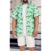 HAPPY BAY Men's Hawaiian Short Sleeve Button Down Shirt Mens Casual Linen Effect Vacation Tropical Beach Summer Party Shirts for Men - 4 of 4
