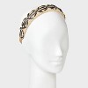 Raffia Floral Headband - A New Day™ Cream/Black - 2 of 3