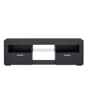 NicBex TV Stand with LED Lights for TVs up to 55 Inches,Modern Entertainment Center with Open Shelves and 2 Cabinets - 1 of 4