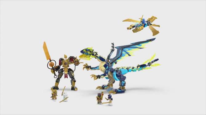LEGO NINJAGO Elemental Dragon vs. The Empress Mech Dragon Building Toy Set 71796, 2 of 8, play video