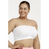 PACK OF 6 SOFRA WOMEN'S SEAMLESS NO PAD TUBE BRAS PLUS (BR0125STNX_WHT) - 3 of 4