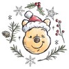 Womens Winnie the Pooh Christmas Leaves Portrait T Shirt - 2 of 4