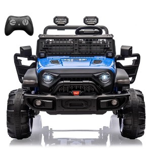 2 Seaters Kids Ride On Truck with Remote Control,20“ Large Seat Ride On Car for Toddlers - 1 of 4