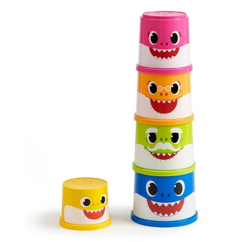 Baby Shark Stack and Play Cups - 5ct - image 1 of 4