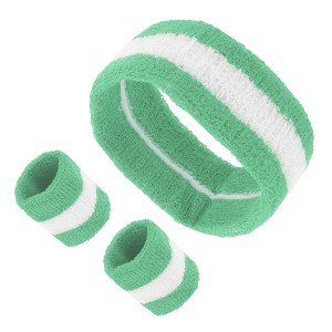 Unique Bargains Sweat Sport Headband with Wristband 1 Set - 1 of 4