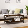 vidaXL Coffee Table Black Engineered Wood 39.4x19.7x17.7 in - 2 of 4