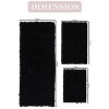 Bell Flower Collection Tufted Bath Rugs, Extra Soft and Absorbent, Non-Slip Bath Mats, Machine Washable Bathroom Mats, 3 Pcs Set with Runner, Black - 3 of 4