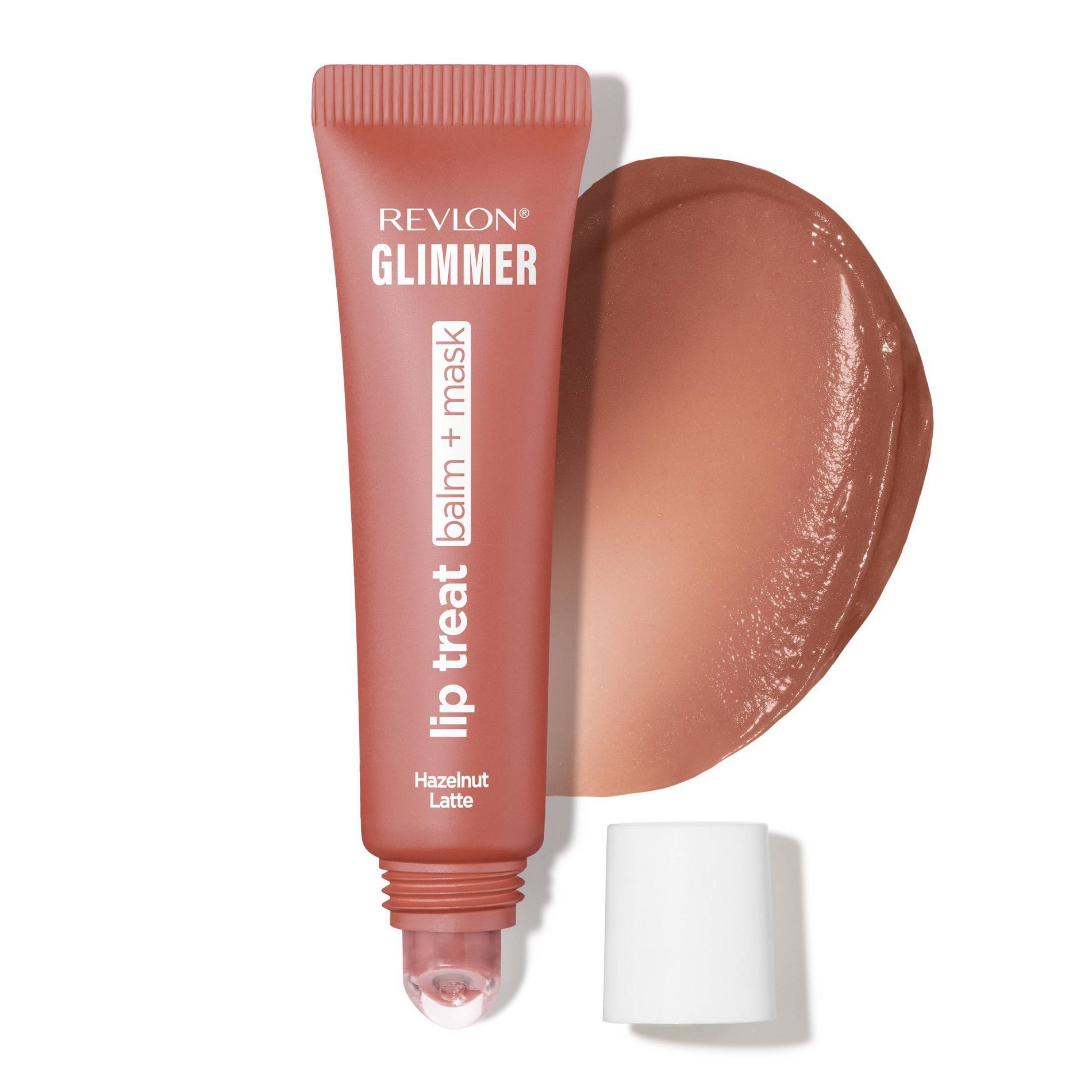 Revlon Glimmer Lip Treat Balm + Mask - Overnight Hydration for Dry Lips - 006 Hazelnut Latte - 0.4 fl oz