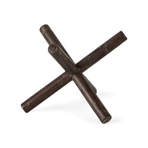 HomeRoots 8" Rustic Metal X Decorative Sculpture - 1 of 4