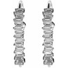Pavilion Gift Company - Crystal Classic in Rhodium - 1.5" Austrian Crystal Hoop Earring - Earrings - 4 of 4