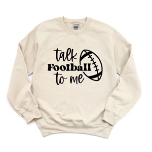 Simply Sage Market Women's Graphic Sweatshirt Talk Football To Me Ball - 1 of 4