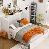 FUFU&GAGA White Full Size Murphy Bed Cabinet Dresser Bed Drawer Convert into Cube Cabinet with USB & Power Outlets, Hidden Foldable Bed Frame Dresser - 2 of 4