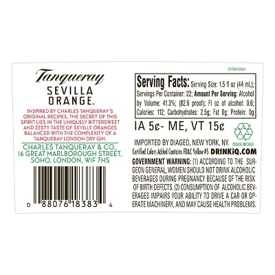 Tanqueray Sevilla Orange Gin - 750ml Bottle