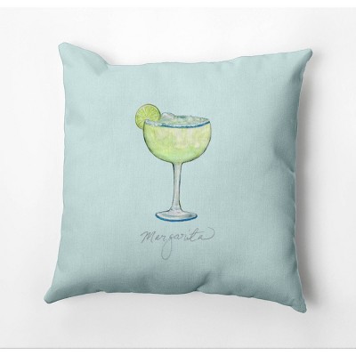 18"x18" Margarita Square Throw Pillow Blue - e by design