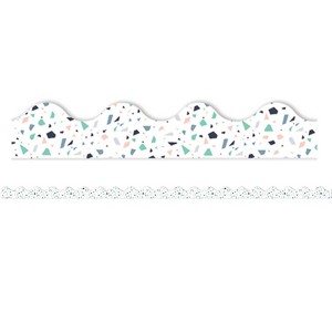 Eureka Simply Sassy White Terrazzo Deco Trim, 37 Feet (Pack of 6) - 1 of 1